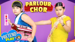 PIHU Ka MAKEUP Hua CHORI  Kids Pretend Play Beauty Parlour  Moral Stories  ToyStars [upl. by Aikkin]