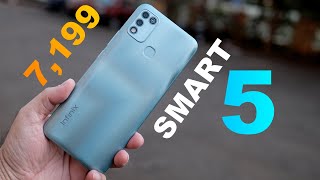 Infinix Smart 5 Unboxing  6000 mAh battery Dual Camera  budget smartphone Rs 7199 [upl. by Swayder260]