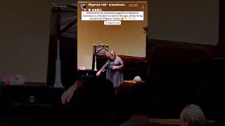 Receiving the Wigmore Hall Medal  Audience views 29092024 Elisabeth Leonskaja [upl. by Ambrogio84]