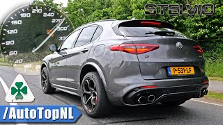 Alfa Romeo Stelvio Quadrifoglio 510HP  ACCELERATION TOP SPEED amp SOUND by AutoTopNL [upl. by Leahcimdivad983]