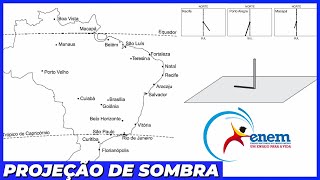 Projeção de sombra  Equinócios e Solstícios  Cartografia [upl. by Yolane]