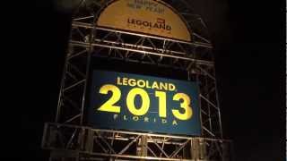 Legoland Florida New Years Eve 2012 brick drop and fireworks [upl. by Ynoble]