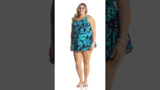 THE Plus Size Deco Royale Mastectomy VNeck Princess Swimdress  SwimOutletcom [upl. by Ingmar]