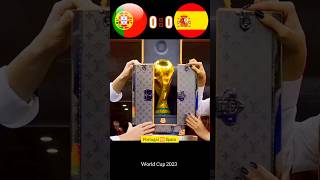 Portugal 🆚 Spain  world cup 2023  43 match Score fifaworldcup spain portugal worldcup [upl. by Ahsikat528]