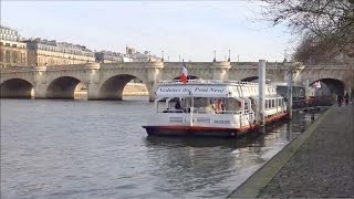 Paris  Péniche  PontNeuf  Quai de Seine  île de la Cité  Square  Promenade  Paname  France [upl. by Viddah]