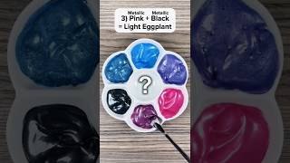 BluePinkBlackMetallic Edition Guess the mixed color satisfying colormixing oddlysatisfying [upl. by Skeie]