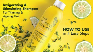 How To Use The Powder Shampoo Invigorating amp Stimulating Shampoo For Thinning amp Ageing Hair [upl. by Haram543]