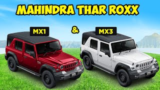 Mahindra Thar Roxx All MX1 and MX3 All details [upl. by Airdnaxela832]