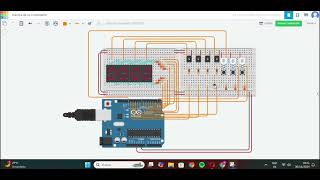 Funcionamiento del Cronómetro en Tinkercad [upl. by Ailahtan]