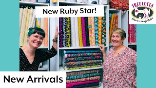 New Arrivals New Ruby Star Christmas Double Gauze and more rubystarsociety loriholt sewing [upl. by Epuladaugairam]