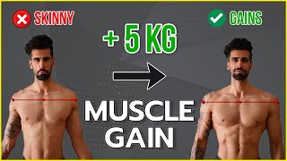 How To GAIN 5kg MUSCLE Fast  Free Diet amp Workout Plan [upl. by Ynohtnanhoj]