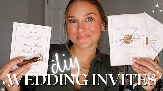 DIY WEDDING INVITATIONS FOR CHEAP elegant invites on a budget [upl. by Rehctelf691]