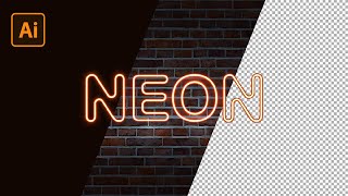 Realistic Neon Light Effect in Adobe Illustrator Tutorial EPS 4 [upl. by Lay611]