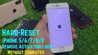 Hard Reset iPhone 678X iF Forgot Passcode  Remove Apple ID Without Pc  Unlock iCloud Account [upl. by Adolpho175]