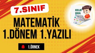 7Sınıf Matematik 1Dönem 1Yazılı 1Örnek  2024 2025 [upl. by Harias]