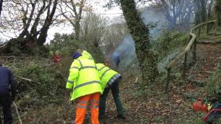 Lynton and Barnstaple Railway  Trackbed clearance at Rowley Cross [upl. by Gasper]