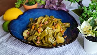 Fagioli piattoni con patate piatto completo per cena ricetta facile [upl. by Betteann149]