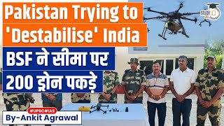 Drone seizures at Punjab border surges to record 200 as Pakistan tries to destabilise India [upl. by Mallissa]