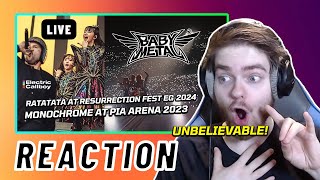 BABYMETAL LIVE RATATATA at Resurrection Fest EG 2024  Monochrome at PIA Arena 2023  REACTION [upl. by Courtund]