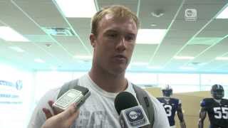 Daniel Sorensen  Post Practice Aug 28 2013 [upl. by Acimot112]