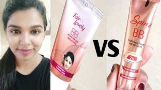 Fair amp Lovely BB cream Vs Spinz bb cream  Light Makeup cream  Best bb cream review tamil [upl. by Llehctim]