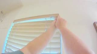 Blinds take down from window flipping tabs open [upl. by Mahda]