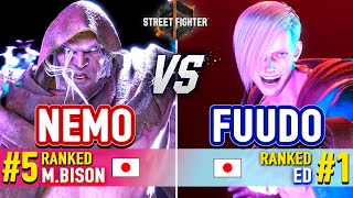 SF6 🔥 NEMO 5 Ranked MBison vs FUUDO 1 Ranked Ed 🔥 Street Fighter 6 High Level Gameplay [upl. by Uzzial391]