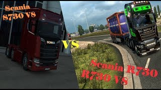 ETS2  New Scania S730 VS Old Scania R730 060MPH Test [upl. by Myrvyn]