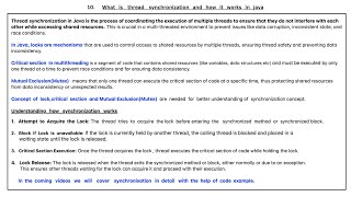 10JavaThreadSynchronization java multithreading synchronization [upl. by Irahcaz]