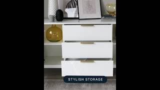 Danetti Geo Large White Textured Sideboard Features [upl. by Graves473]