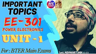 EE 301 Power Ec ch1  BTER Exam  Explanation Chapter wise important [upl. by Laeno520]