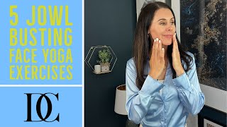 5 Jowl Busting Face Yoga Exercises [upl. by Cyler]