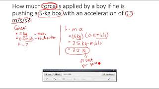 PHYSICS GRADE 8 Law of AccelerationForce [upl. by Myriam502]