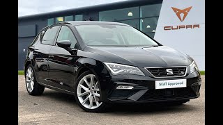 Approved Used SEAT Leon 15 TSI EVO FR Sport Euro 6 in Black  DY19KZF  SEATCupra Crewe [upl. by Nylyram]