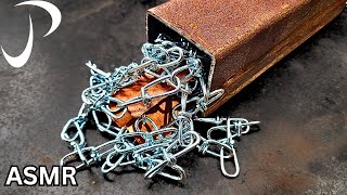 Making A Knife From Copper And Chains  ASMR [upl. by Okiron]