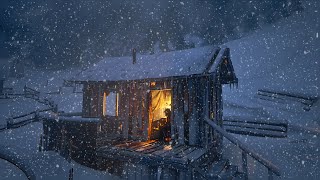 Avoiding The Snowstorm In A Small Cabin On The Mountain  RDR2 Winter [upl. by Uel]