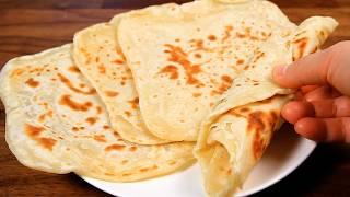 No yeast No oven Easy and quick milk parathaflatbread recipe Simple and delicious [upl. by Boeschen585]