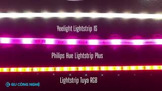 So sánh đèn LED dây Yeelight Philips Hue và Tuya [upl. by Eirrok399]