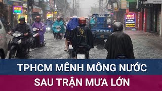 Mưa xối xả như trút nước nhiều tuyến đường TPHCM quothóa thành sôngquot trong giờ tan tầm  VTC Now [upl. by Helas172]