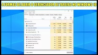 4 Formas de Abrir o Gerenciador de Tarefas no Sistema Windows 10 [upl. by Brink]