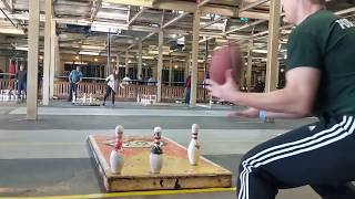 Football Bowling at the Fowling Warehouse in Hamtramck MI [upl. by Scoter]