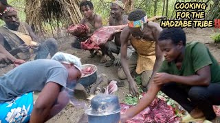 COOKING WILD MEAT FOR A HADZABE FAMILY‼️PRIMITIVE COOKINGVILLAGE COOKINGcooking [upl. by Greyson853]