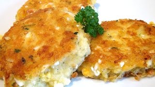 Kartoffel Ei Bratlinge  vegetarisch  Rezept  Video Anleitung [upl. by Yelich]