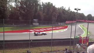 The view from Grandstand 12 inside Variante Ascari at Monza 2014 Italian Formula 1 Grand Prix [upl. by Otreblada]