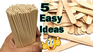 DIY  5 Easy Ideas from Wooden Sticks  Wooden Stick Crafts  Home Decor Ideas 25 [upl. by Darcey]