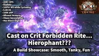 Build Showcase  Cast on Crit Forbidden Rite Hierophant PoE 321 [upl. by Aitercul]