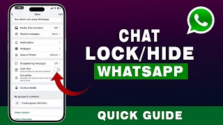 How to LockHide WhatsApp Chat 2024  Quick Guide [upl. by Mervin]