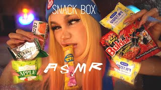 ASMR  Snack Box  Eating sounds Mouth sounds Talking [upl. by Pass]