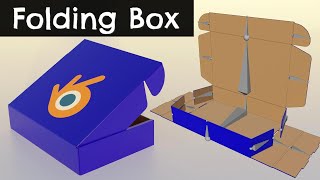 Modeling 3D Mockup And Folding Box Packaging Animation  Blender 41 Tutorial [upl. by Benil]