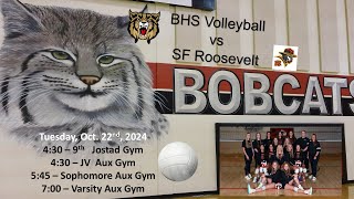 Brookings Bobcats Volleyball vs Sioux Falls Roosevelt Rough Riders VB 102224 [upl. by Anair683]